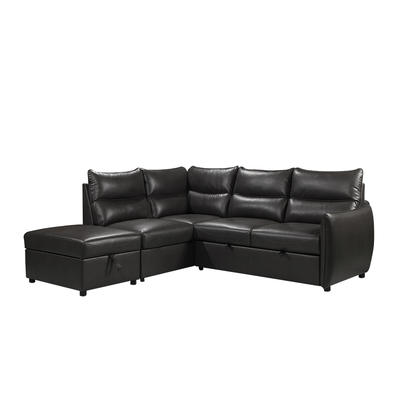 Living room L shaped sofa set for home High quality sleeper sofa Modern sectionals leather sofa