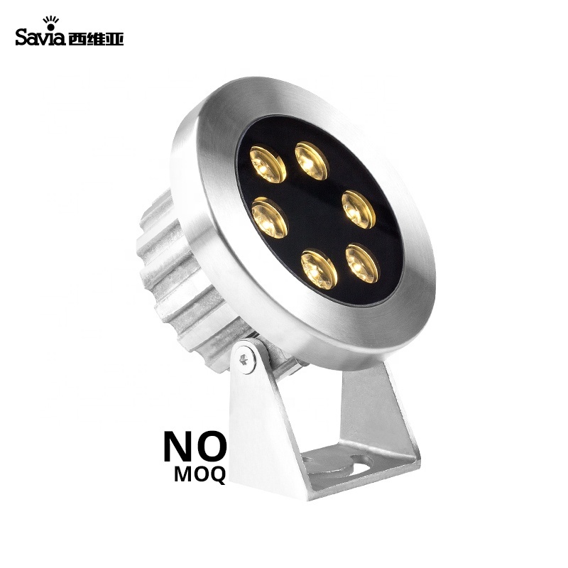 Savia AC12V 6W fountain swimming pool lamp IP68 outdoor spot light waterproof stainless steel Led underwater light