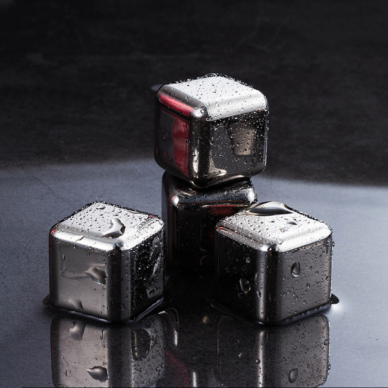 Многоразовые кубики льда для виски, металлические охлаждающие камни из нержавеющей стали для напитков с льдом, подносы, подарочные наборы для мужчин и женщин