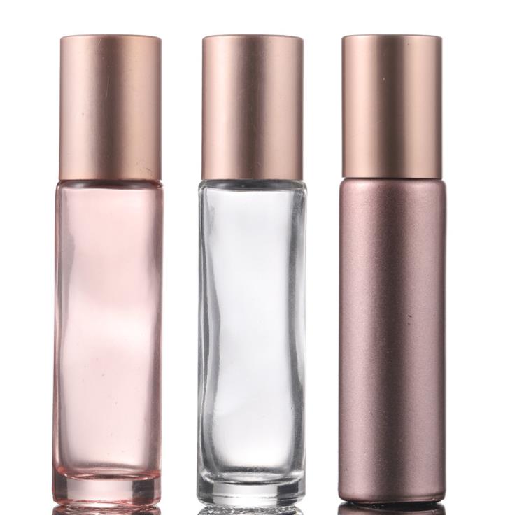 5ml Glass Cosmetic Containers Rose Gold Roller Bottles Hot Stamping