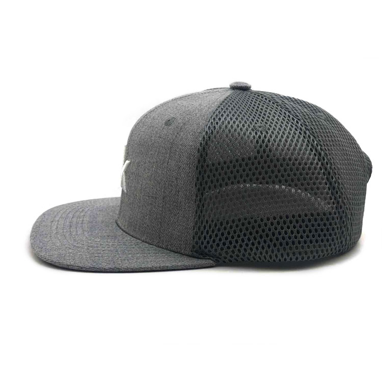 wholesale custom high quality vintage plain snapback  mesh cap custom trucker hat embroidery