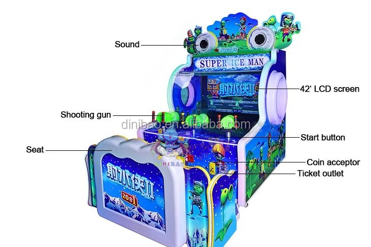 Water Super ICE Man 3 Person Zombie Games Video Arcade