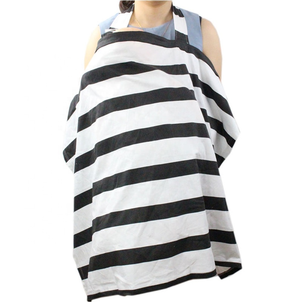 Оптовая продажа на заказ amazon Лидер продаж хлопок полосатый кормящих грудного вскармливания фартук крышка