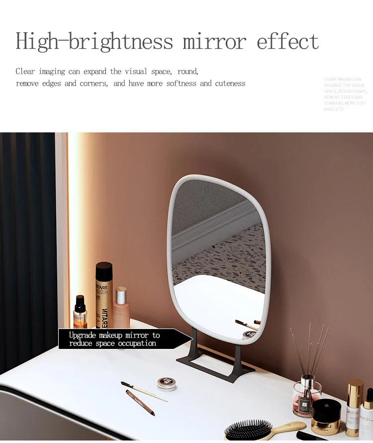 Luxury new modern makeup dressing vanity table with mirror bedroom furniture