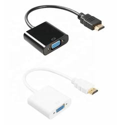 HD MI to VGA Adapter Digital to analog Audio Video Cable hdmi converter male to female 1080P for PC Laptop Tablet