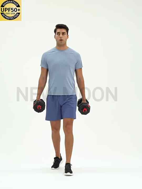 Customized Fashion Design Short Sleeve Men's Running Quick Drying