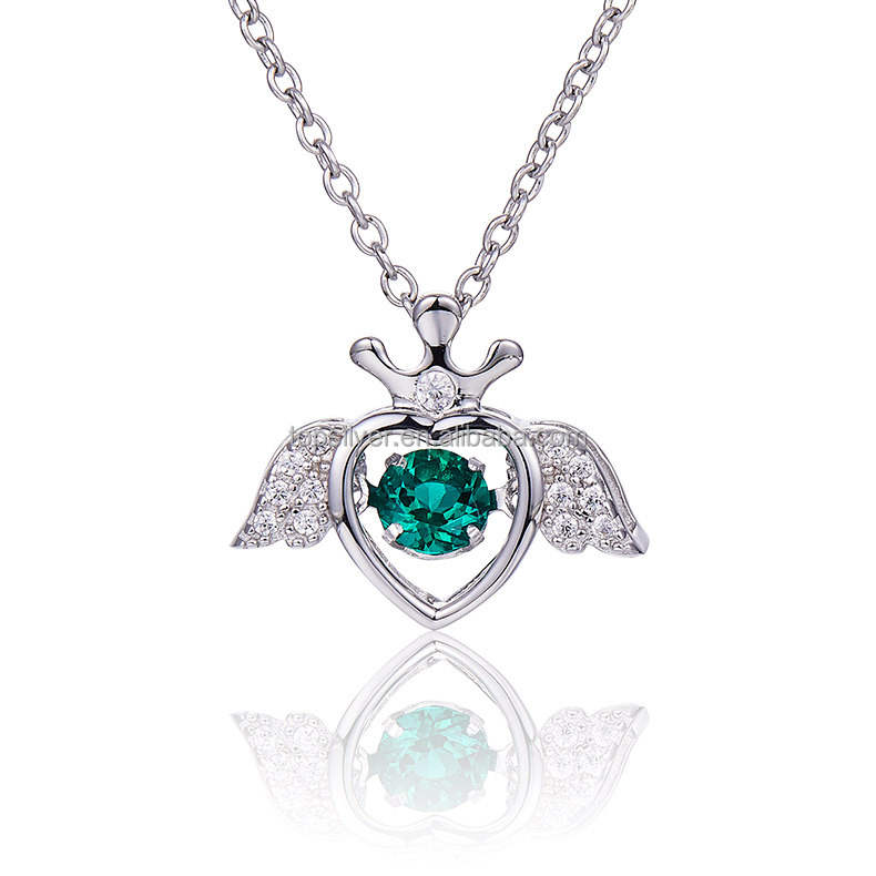 2023 lady Necklace Designs Women's emerald series Pendant