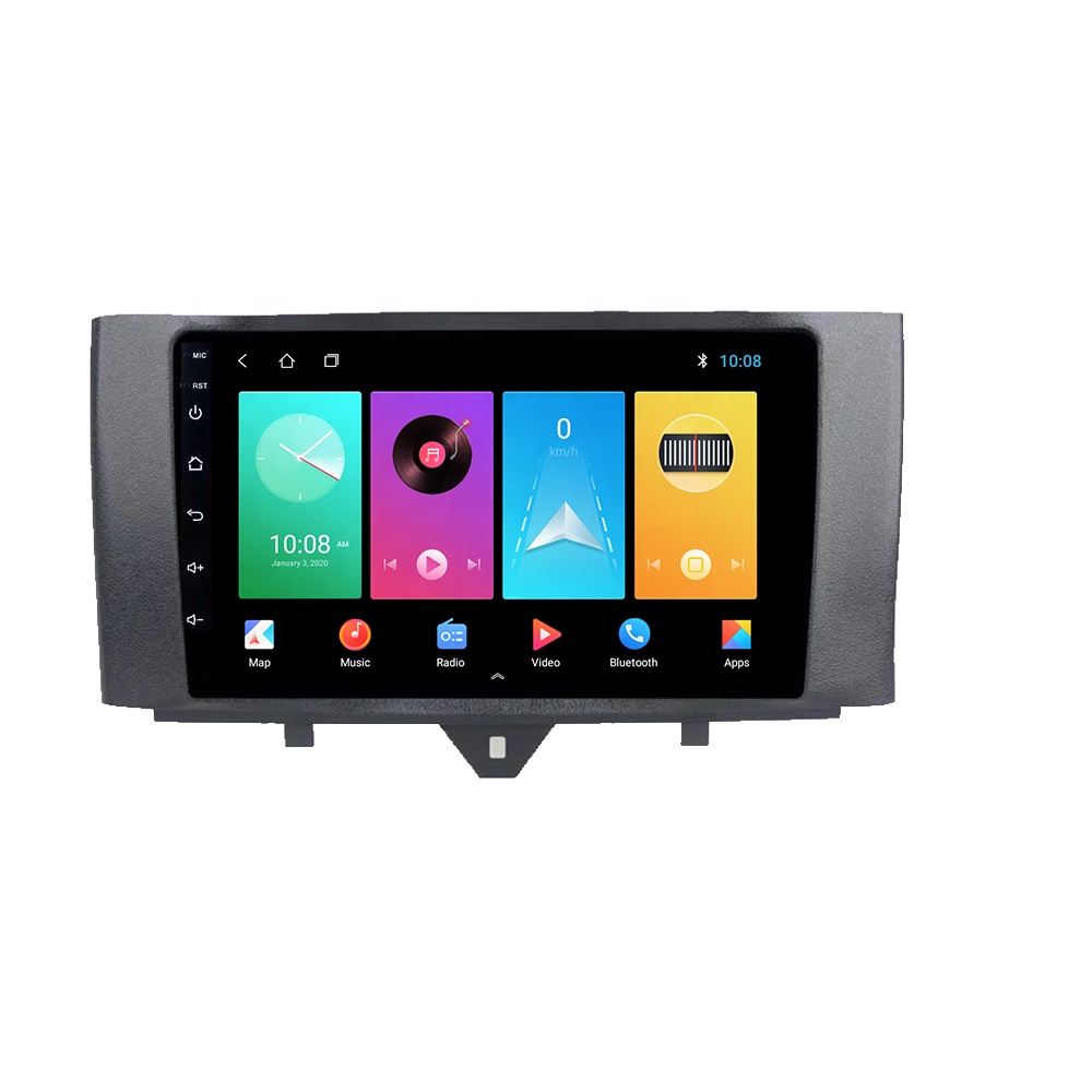 Car Stereo Navigation Digital Slide Touchscreen Car DVD Radio Receiver 9 inch For Benz SMART 2011-2015