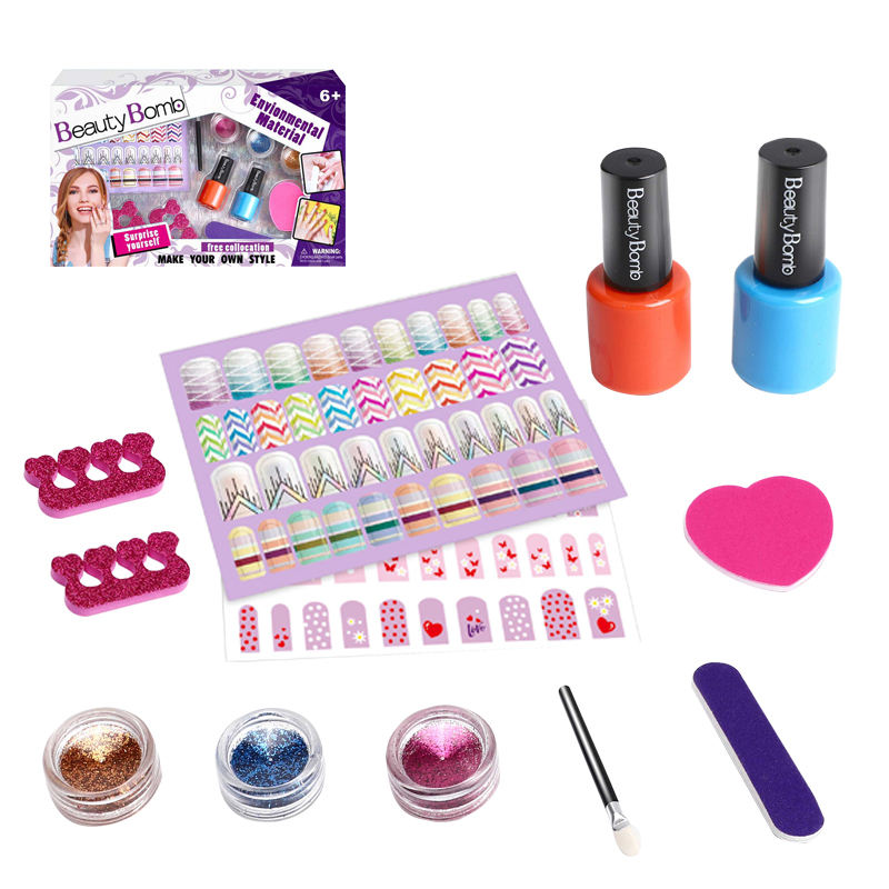 2020 popular DIY manicure set girl's gift beauty cosmetics Children's nail oil beauty play set toys for kids
