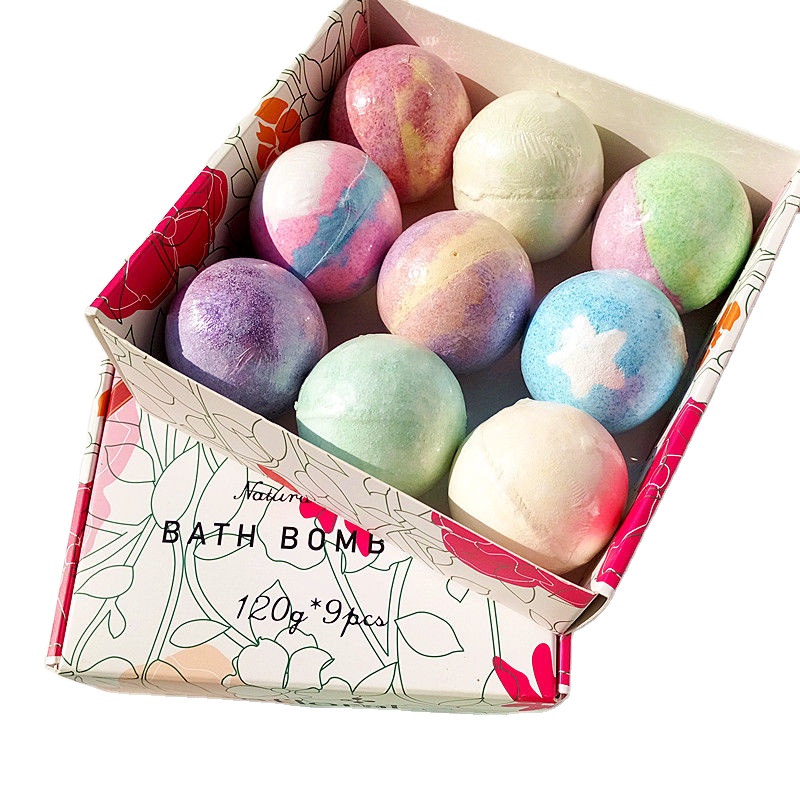 Новый продукт дешевый Пользовательский логотип Подарочный набор красочные веганские натуральные дети газированные органические геодезические ванны бомба соль