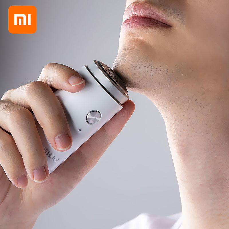 Электробритва XIAOMI MIJIA SO WHITE для мужчин, портативные мужские бритвы для сухого и влажного бритья, Водонепроницаемый моющийся триммер для бороды, безопасный и удобный