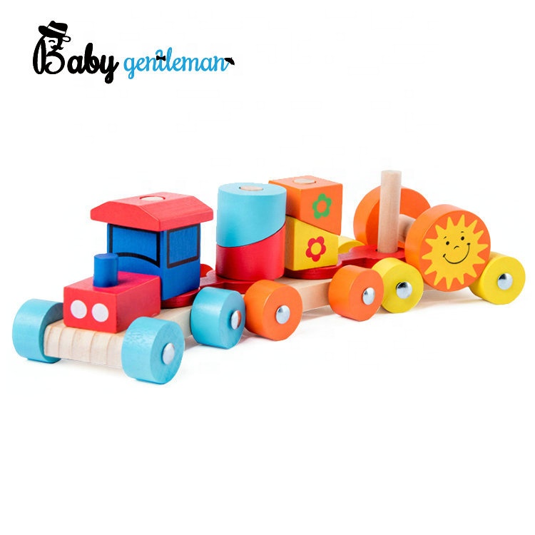2020 высокое качество Раннее Обучение красочный деревянный игрушечный поезд для малышей Z04456A