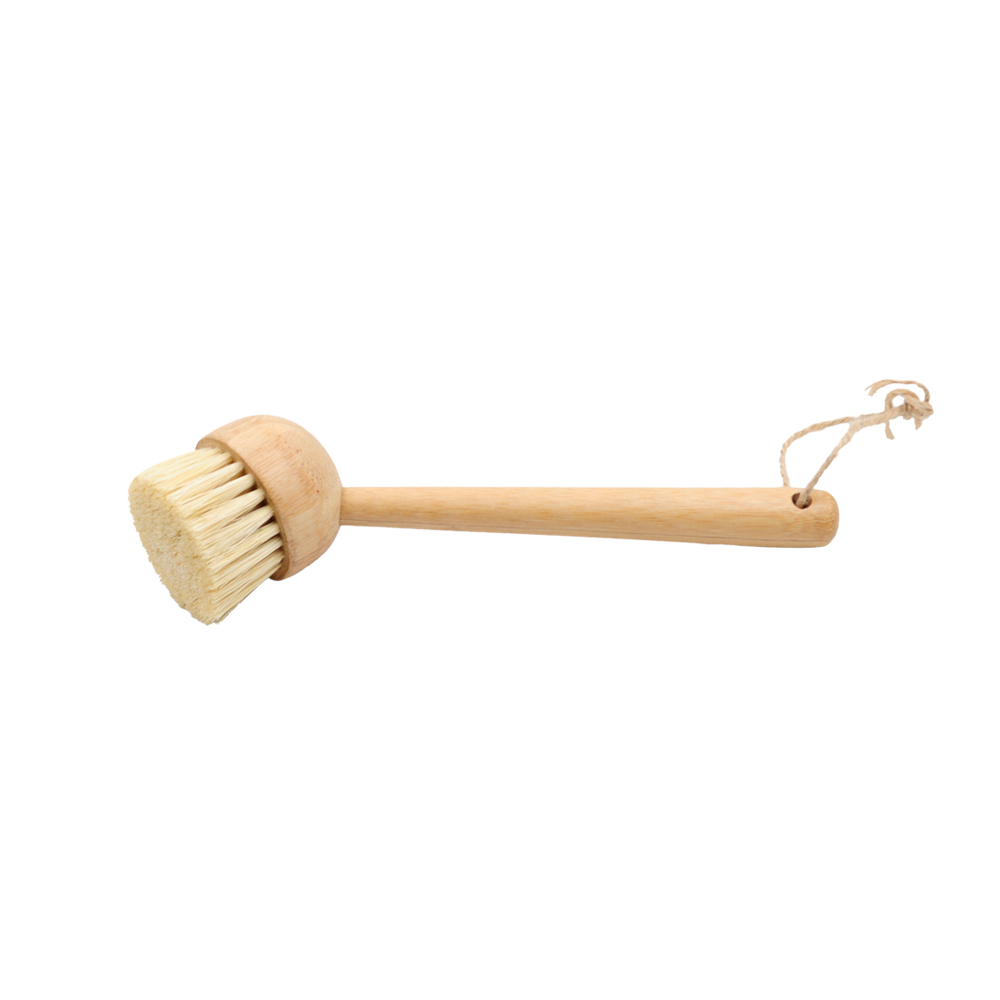 Customize Non-stick Pan Pot Brush Natural Bamboo Wooden Kitchen Washing Scrubber