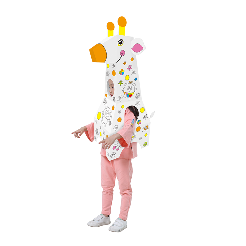 mst玩具恐龙可穿戴纸板玩具纸恐龙公园diy涂鸦玩具恐龙儿童服装