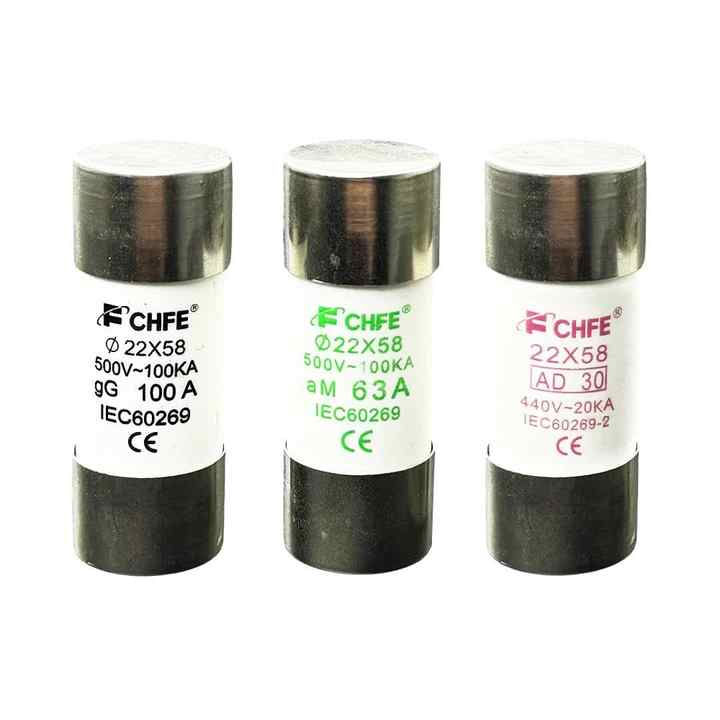 R017 Cylindrical 16 Amp Fuses (22X58), CE Certified, Low Voltage