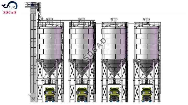 Cement Silo Dispatch System with Truck Loadout and Weighbridge for ...