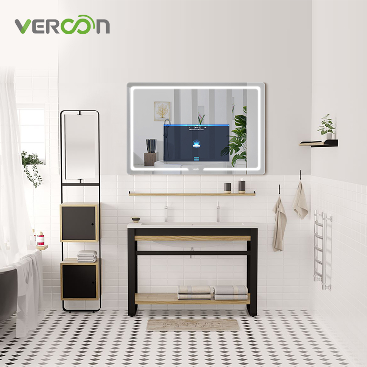 HD сенсорный экран запотевания прямоугольник зеркала ванной комнаты Эспехо СИД подсвеченное ванное водонепроницаемый смарт зеркала с ТВ