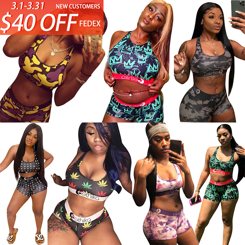 Спортивный бюстгальтер Ethika, трусы-боксеры, бюстгальтер, нижнее белье, костюмы ethika, наборы для женщин и девочек, 65 цветов