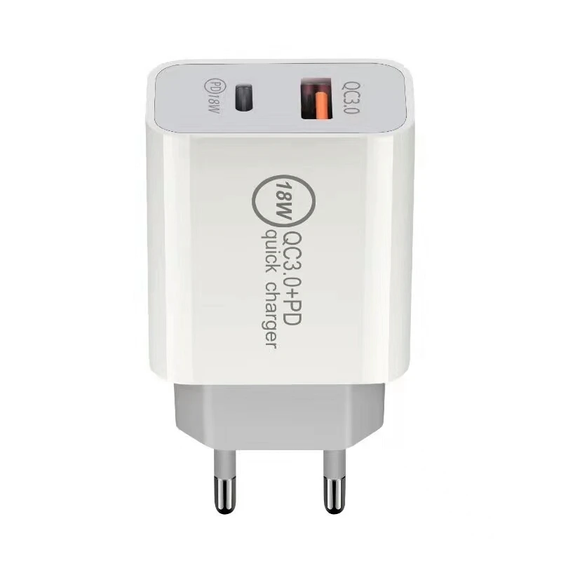 wall travel double type-c quick charger usb 33.5w pd
