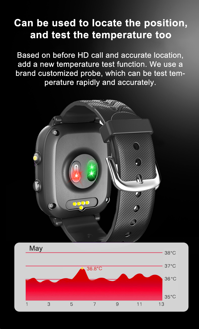 2021 qualified NFC watch sedentary take medicine reminder fall detection smartphone for senior