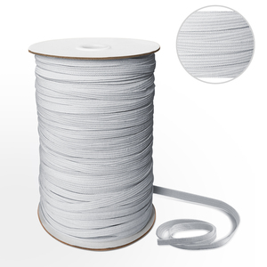 ZS-03 Flat Elastic Band Braided Stretch Strap Cord Roll for Sewing and Crafting Width 1//4 inch=6mm,Length 70 Yards,White
