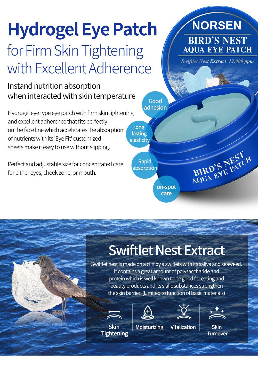 Private Label Organic Collagen Crystal Eye Mask Nest Aqua Moisturizing Silk Sleeping Eye Patch Mask