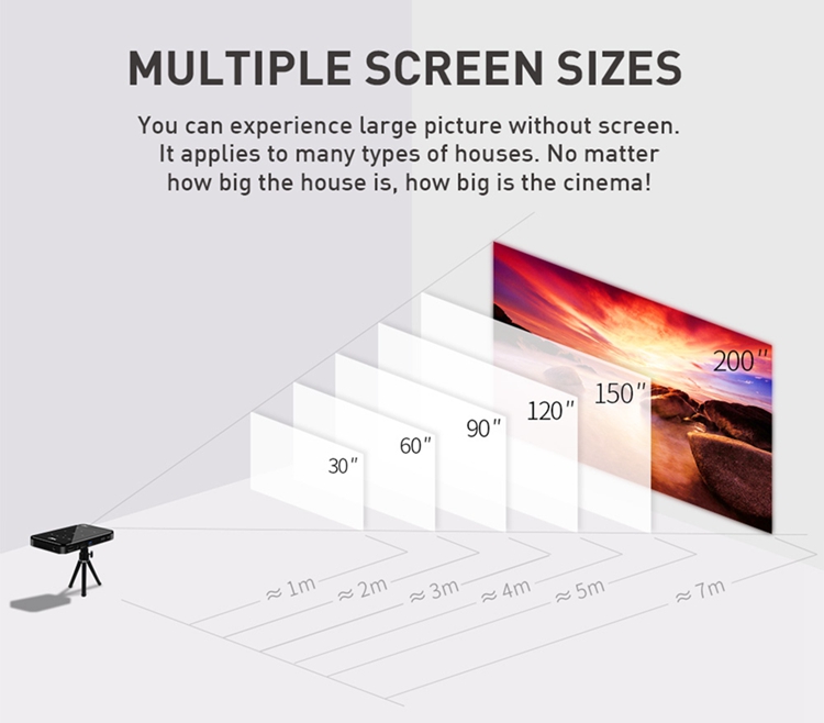 Super Mini home cinema 4K HD smart Android wireless DLP projector