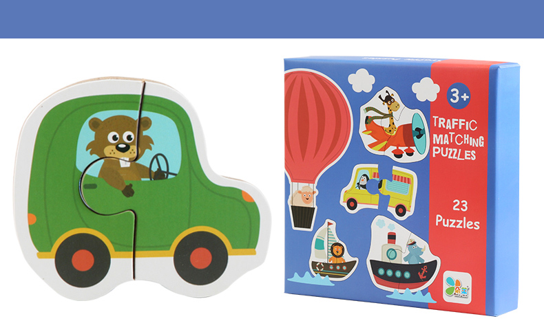 Factory Directly Selling Wooden Animals Fruits Jigsaw Puzzle Toys High Quality Children Preschool Educational Toys