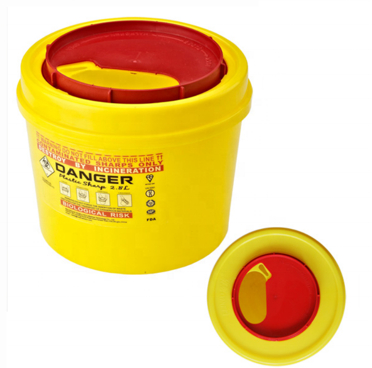 Профессиональное производство одноразовые Biohazard медицинский острый контейнер 28л, клиническое использование Медицинские Острые сейф.