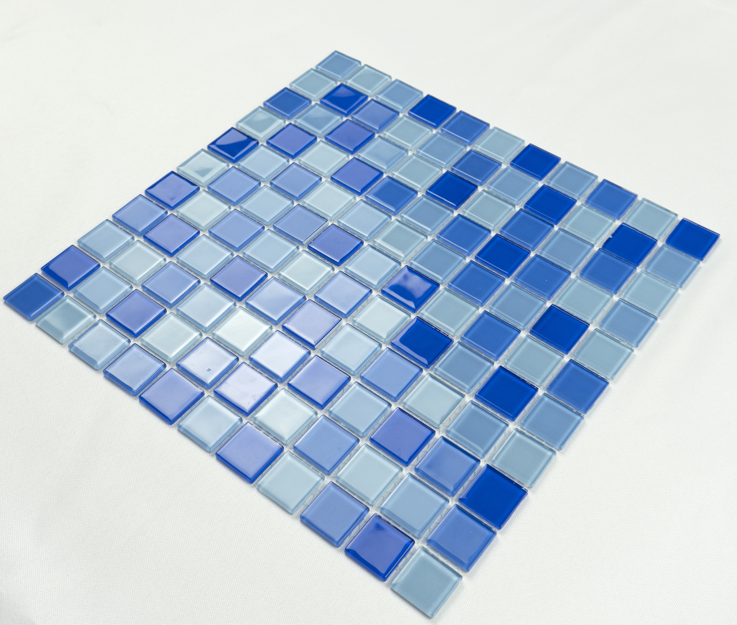 On Sale Blue Glossy Swimming  Pool Mosaic Foshan Glass Mosaic For Swimming Pool Projects
