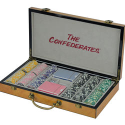 Top Sales 300pcs Wooden Casino Chip Box with Handle