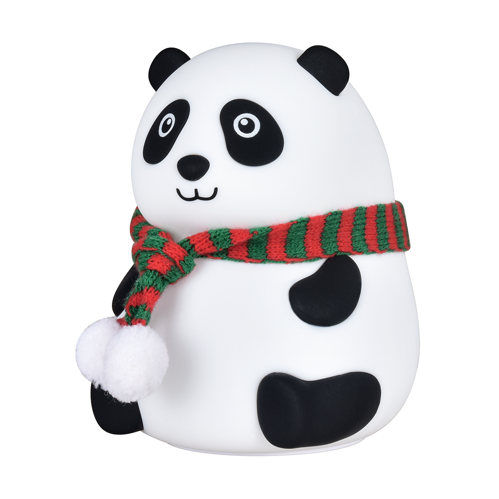 Night Light for Kids, 7-Color Silicone Smiling Eyes Panda Nursery Lights, USB Rechargeable LED Lamp for Girls and Boys Bedrooms