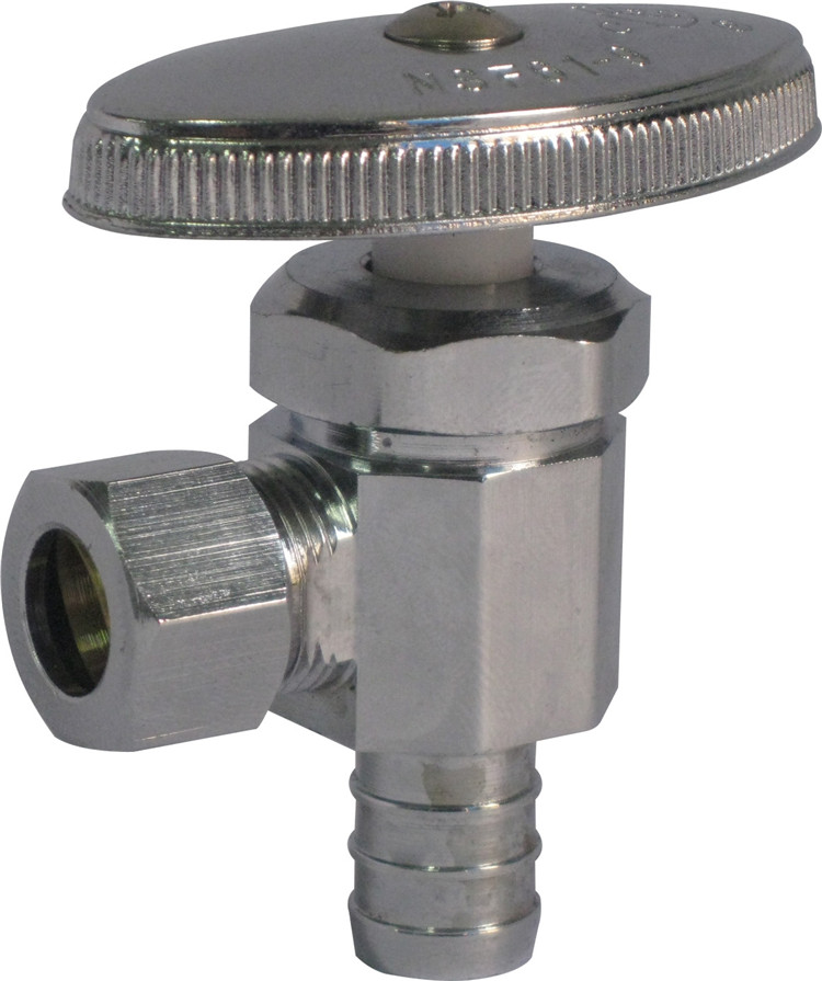 Chinese manufacturer 1/2 "BARB*3/8" OD Chrome plated brass Angle valve