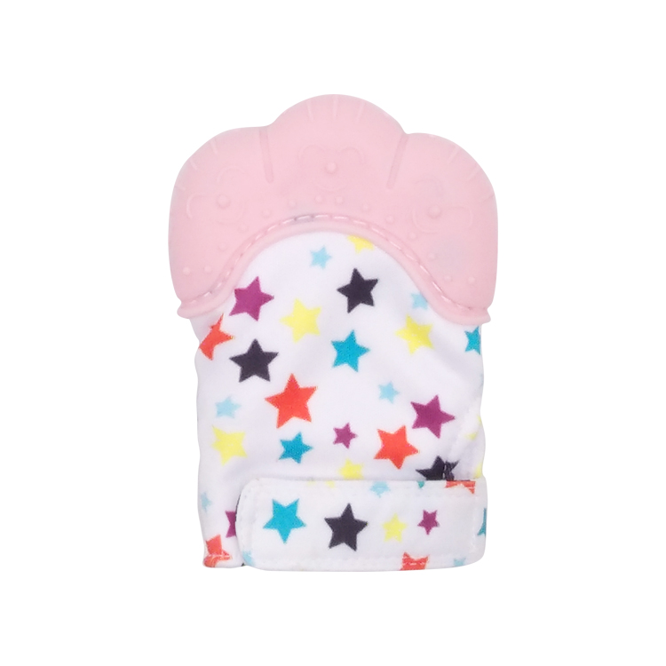 Хлопковые перчатки-прорезыватели с пальцами для новорожденных