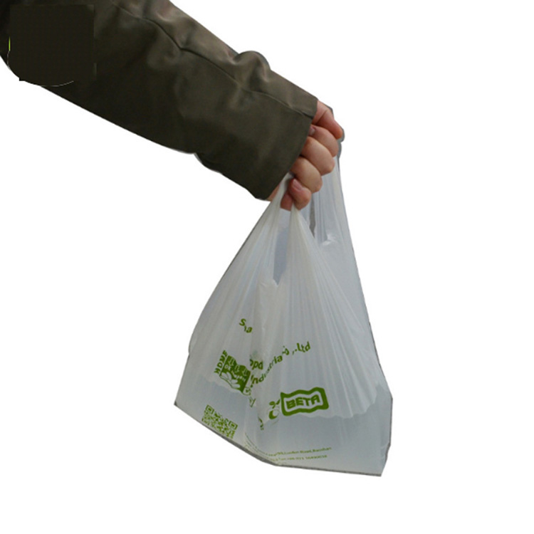 Wholesale custom retail rice restaurant t-shirt plastic packaging roll garbage bag