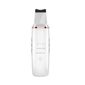 On sale ! rechargeable portable professional electric facial ultrasonic peeling machine cleaner face skin scrubber for home use