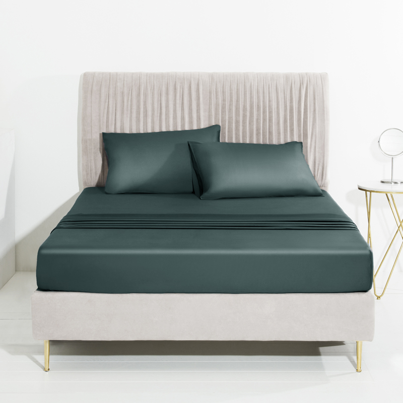 4 шт. домашний Королевский размер 100% органический бамбуковый тканевый атласный комплект постельного белья