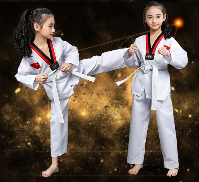 Uniforme blanc pour étudiants, vêtement d'arts martiaux, Tae knœuds Do Gi, avec ceinture