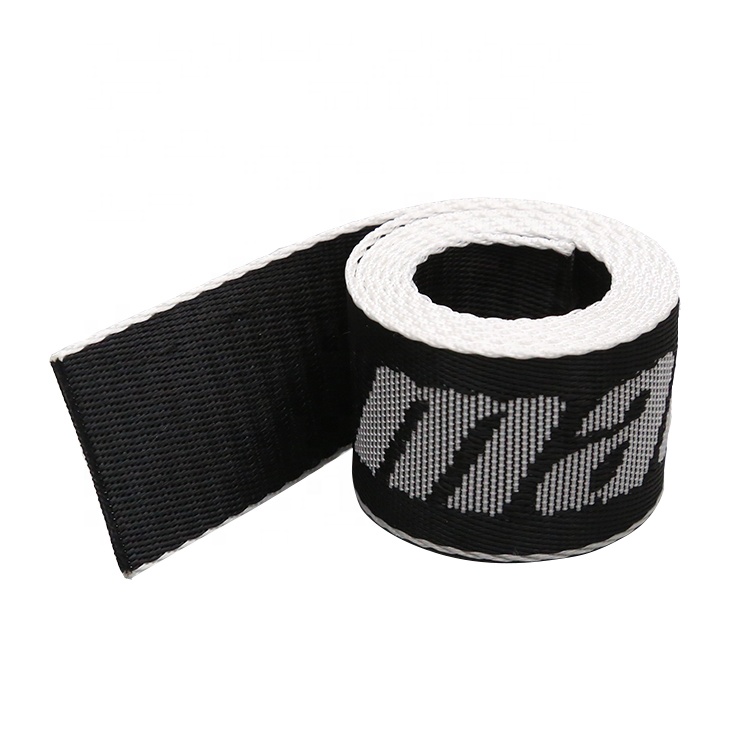 POLYPROPYLENE STRAP WEBBING 10mm Black+Two White Lines