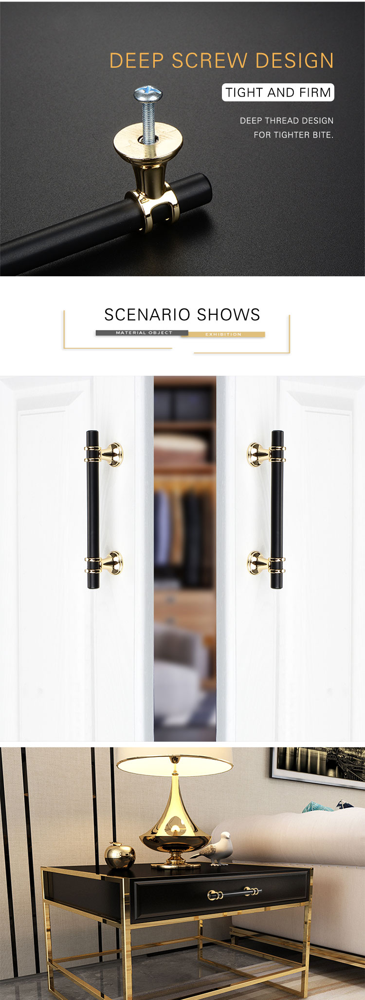 French Classic Living Room Furniture Door Drawer Handles, Best Of 2020 Fashion Black Gold Handles And Knobs//