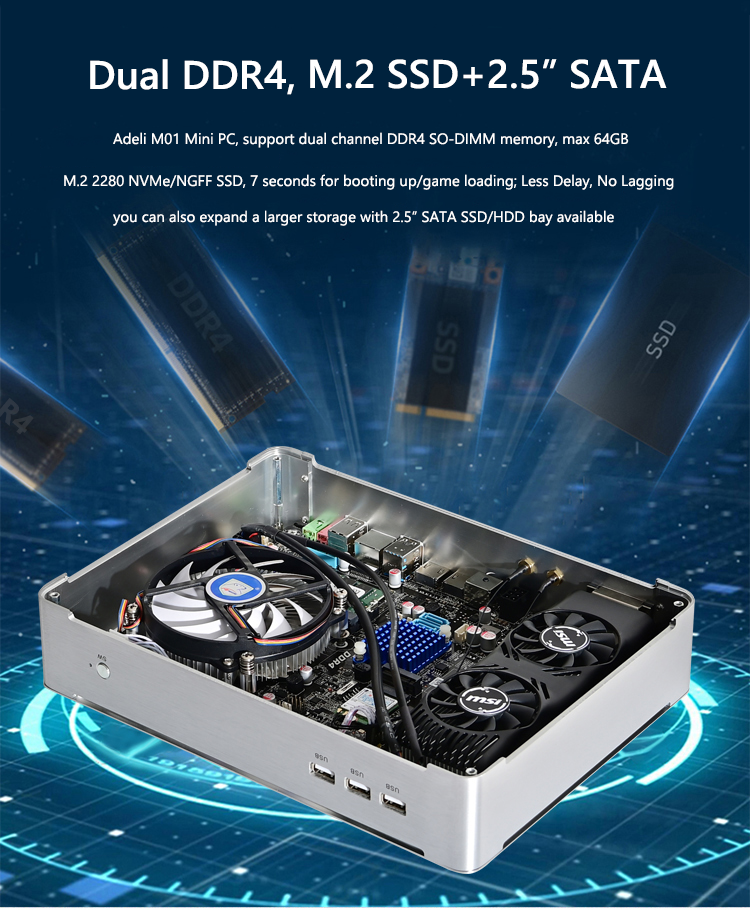 Mini PC Xeon D-1581 16 Core Server Workstation Computers Laptop and Desktops Quadro K620 2G Gaming PC For Gamer Design Rendering
