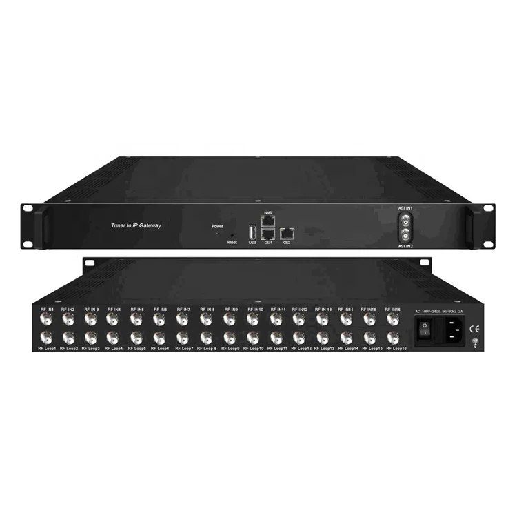 Потоковое оборудование IPTV 16 FTA DVB- S/S2 (DVB-C/DVB-T2/ISDB-T/ATSC-T) дополнительный тюнер для ip-шлюза