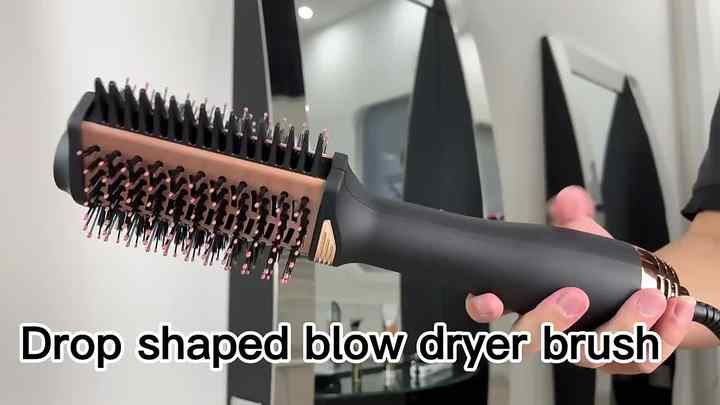 1000W Hot Air Brush 3-in-1 Hair Dryer, Straightener, Curler