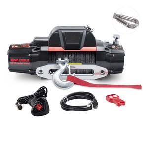 Горячая продажа 4WD 12V24V быстрая скорость электрическая лебедка 12000LB для джипа