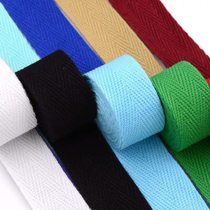 DARK METALLIC GREEN 14mm cotton twill PLAIN EDGE REINFORCE WEBBING STRAP TAPE