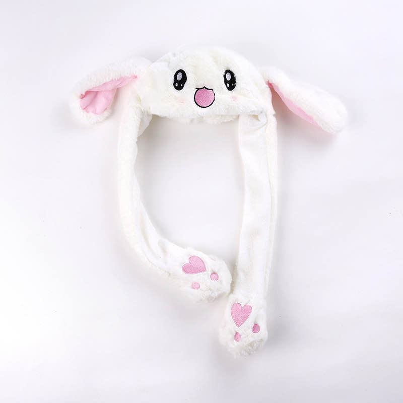 时尚兔头形状填充动物帽子与长手套