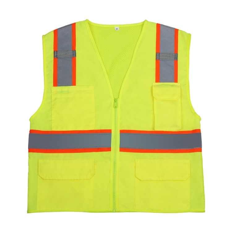 Hi Vis High Viz Jacket Visibility Vest Waistcoat Safety Waterproof with Pocket