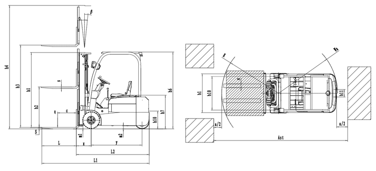 Electric Forklift 1.5ton, 2ton,3ton, 3.5ton Capacity Fork Lift Truck Hydraulic Stacker Trucks