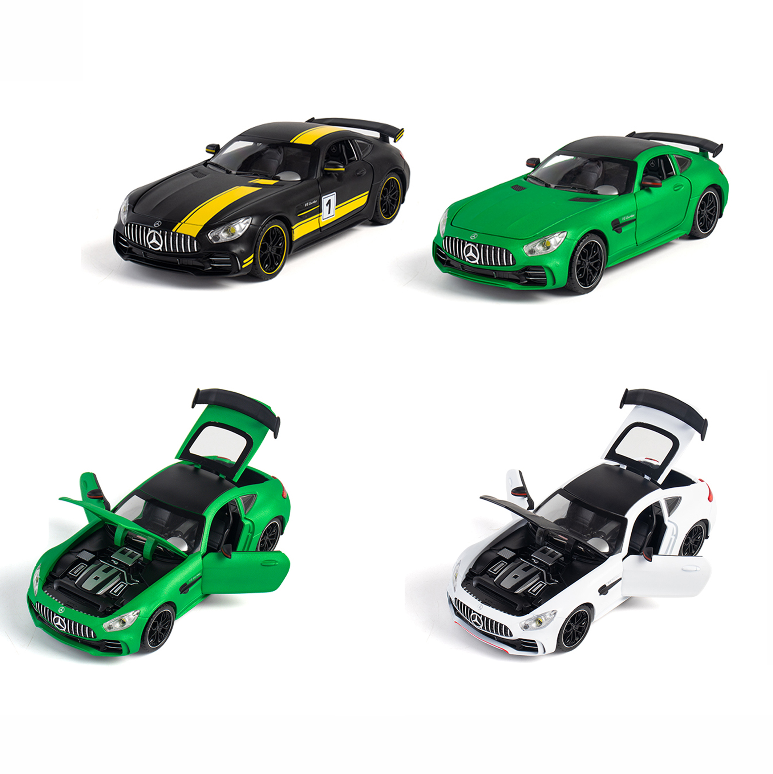 Лидер продаж на Amazon, модель автомобилей QSTOYS 1:24 под давлением, металлический автомобиль для детей с подсветкой и звуком