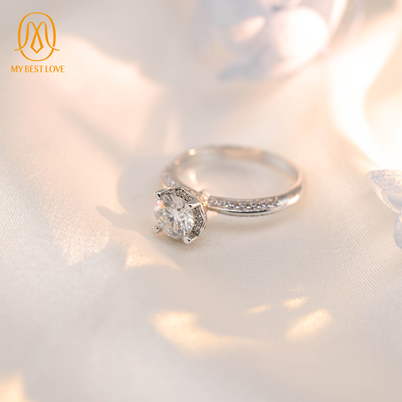 AAA Gems Engagement Diamond Rings Women Moissanite 925 Sterling Silver Rings for Women